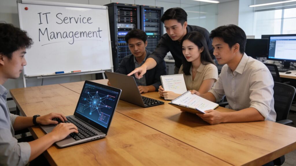 TekNation IT service management team monitoring server infrastructure and data solutions for West Georgia businesses.