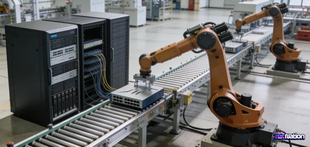 OT systems in manufacturing include PLCs, SCADA systems, DCS, and HMIs that directly interact