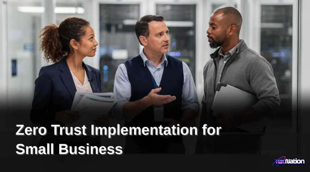 Zero trust implementation for small business rests on three core principles: verify explicitly, apply least